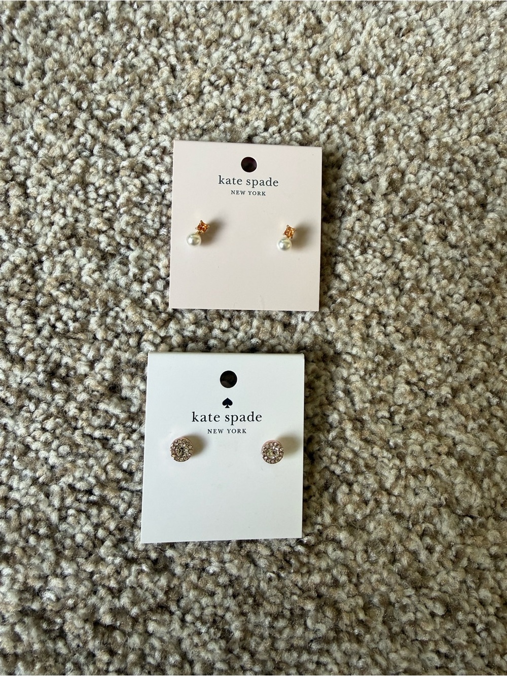 ⭐️ Firm Price ⭐️ Kate Spade Pearl Stud Earring and pave earrings and ear crawler